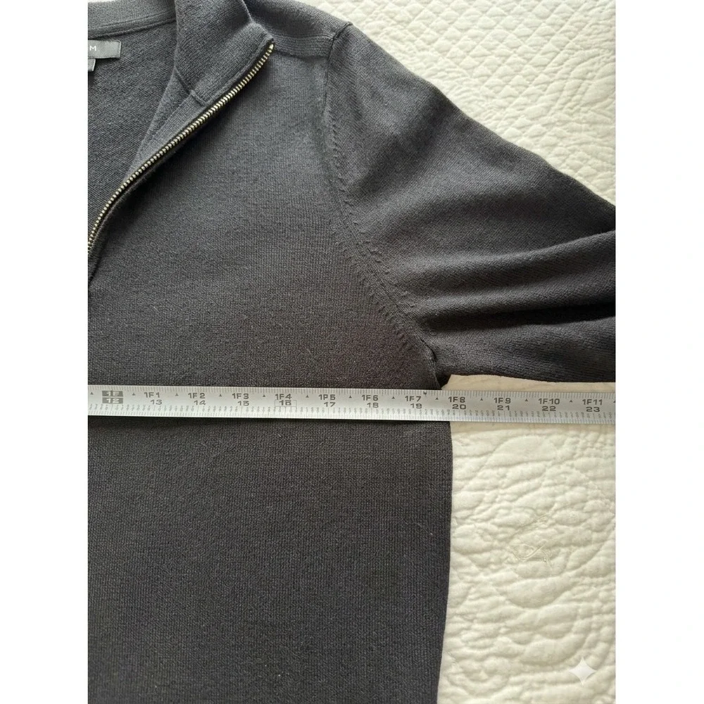 Nordstrom Tech-Smart Mens Black Cotton Merino Wool Blend Crewneck Sweater S Slim